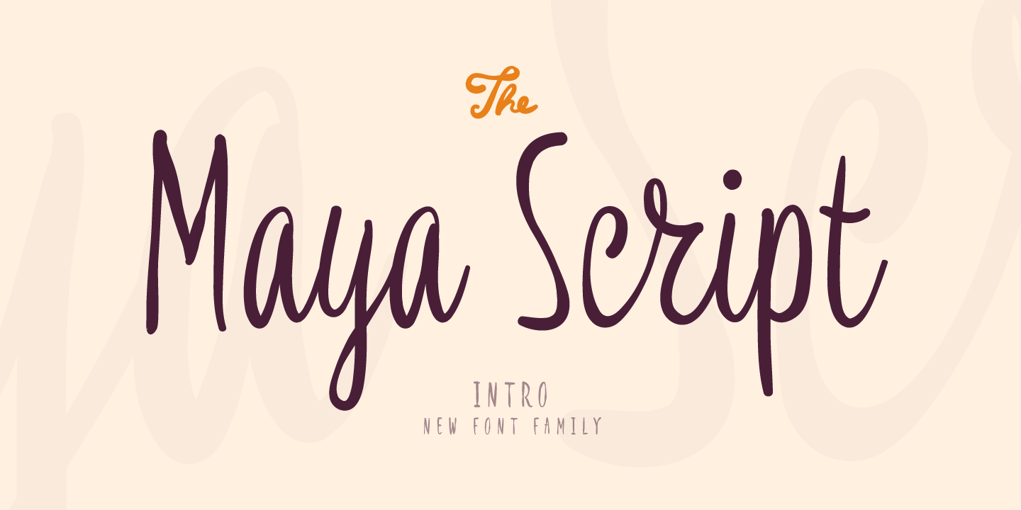 Beispiel einer Maya Script-Schriftart